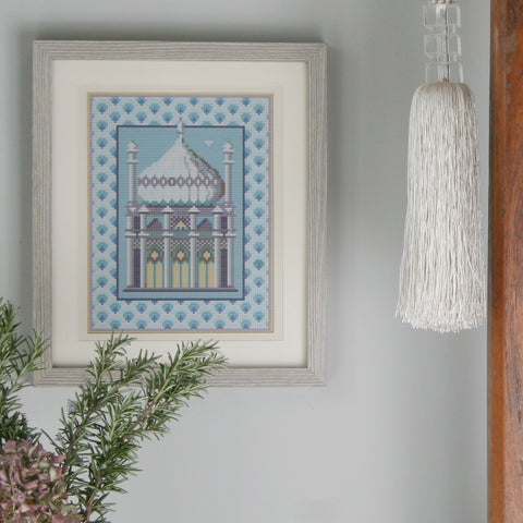 The Pavilion Grand Dome of the Royal Pavilion, Brighton as a tapestry framed.