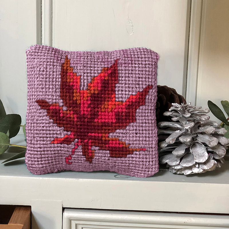 Autumn Leaf on Soft Lilac, 4" Kit