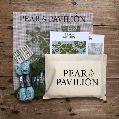 The Venetian Pattern in Light Blue and Green