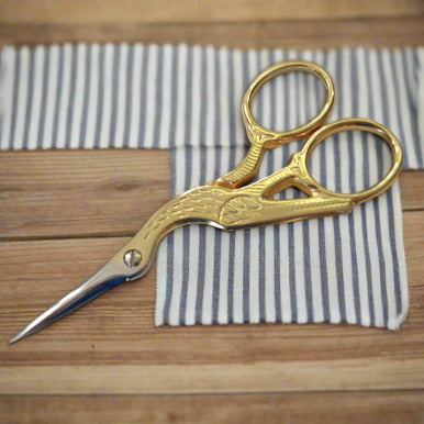 Embroidery Scissors, 22 ct. gold plated.