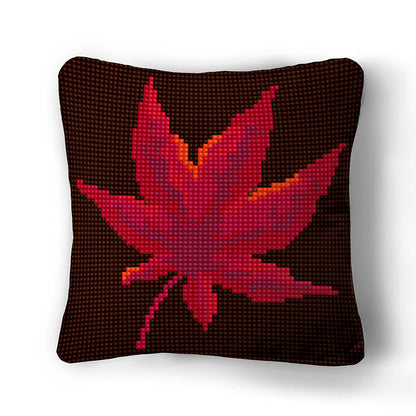 Autumn Leaf tapestry design on rich brown.